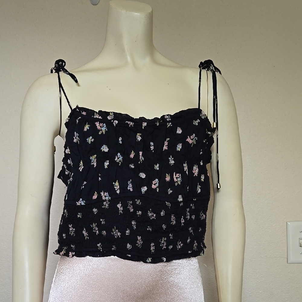 Floral Black Women's Top